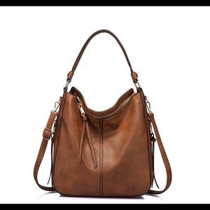 Faux leather hobo bucket bag NEW